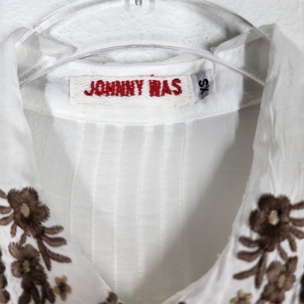 JOHNNY WAS BUTTON FRONT EMBROIDERED SHIRT - Picture 9 of 9